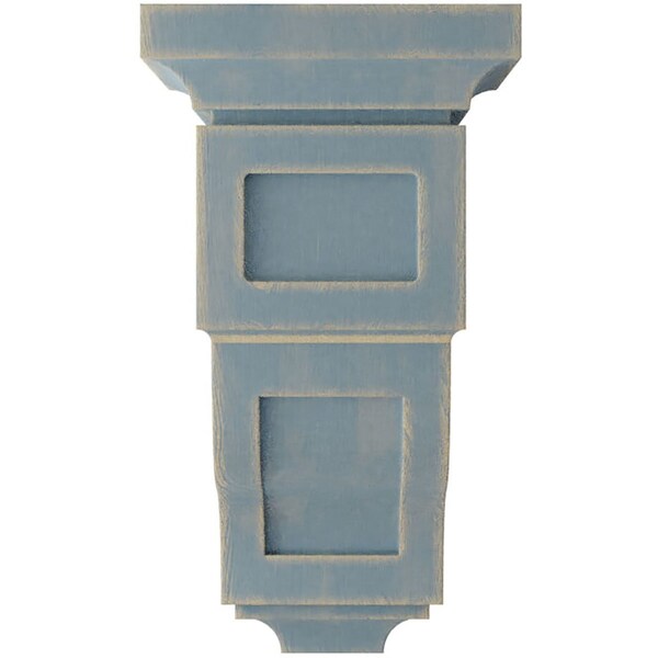 5W X 5 3/4D X 10H Medium Reyes Wood Vintage Decor Corbel, Driftwood Blue